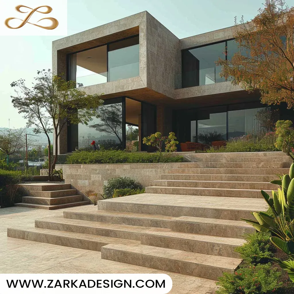 پله مدرن حیاط